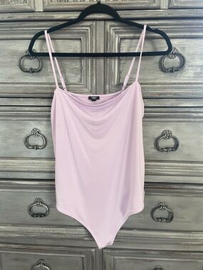 Express Lilac Cowl Neck Bodysuit